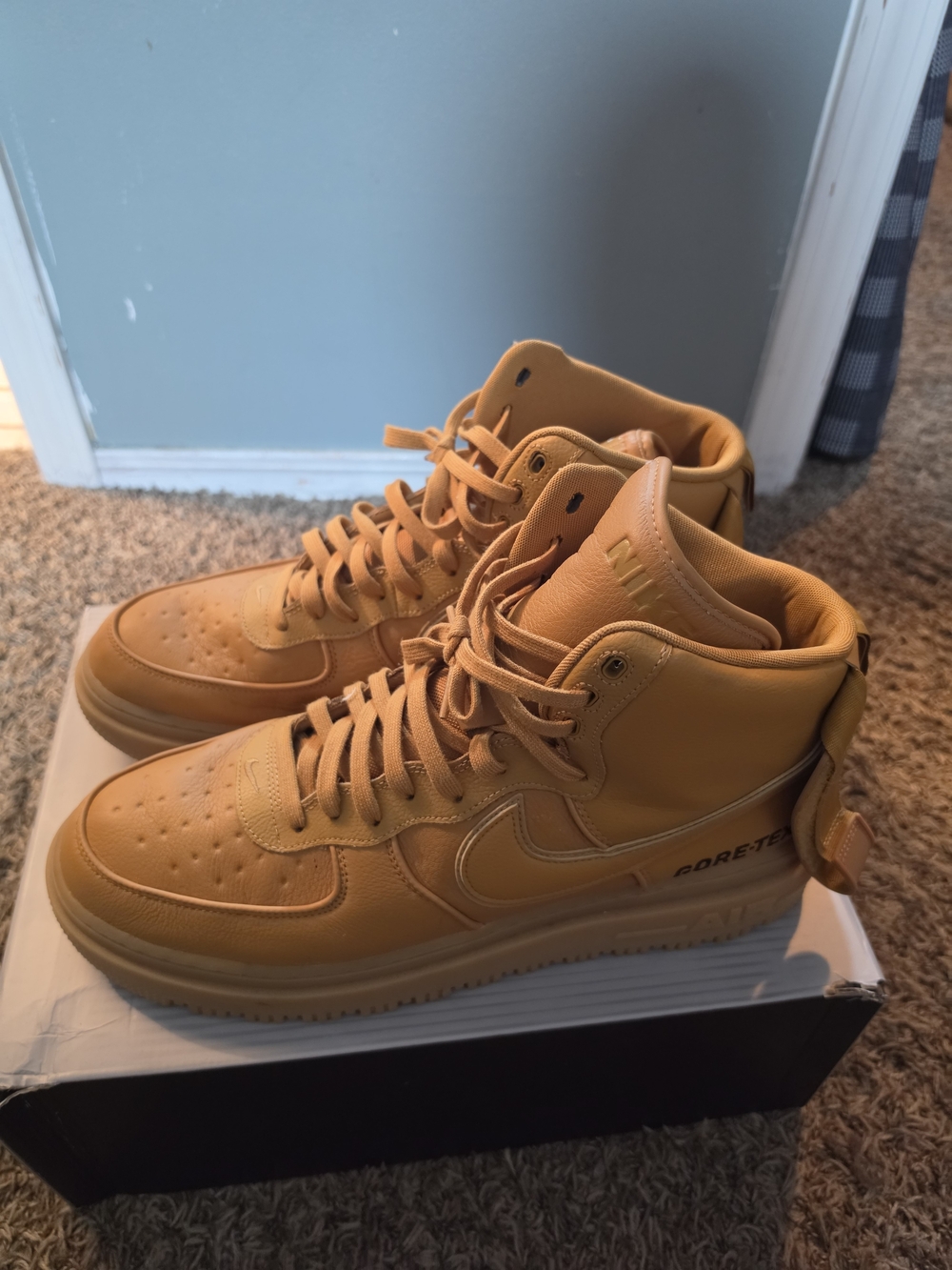 Nike Men’s High-Top Sneakers in Wheat/Gold Tone